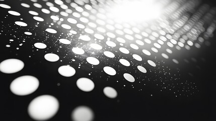 Poster - Abstract Black and White Backgrounds. Abstract monochrome image featuring a repeating pattern of dots, creating a sense of depth and texture.