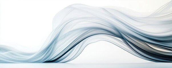 Poster - Smoke abstract background idea. Abstract wave patterns in soft hues evoke calm and creativity for modern design projects.