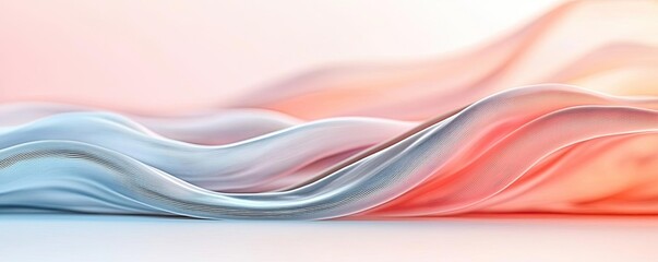 Poster - Soft abstract background idea. Soft waves of pastel colors create a serene and calming abstract background.