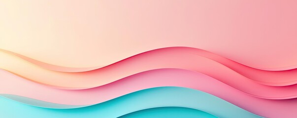 Aufkleber - Soft abstract background idea. A vibrant abstract background featuring flowing waves in soft pastel colors.