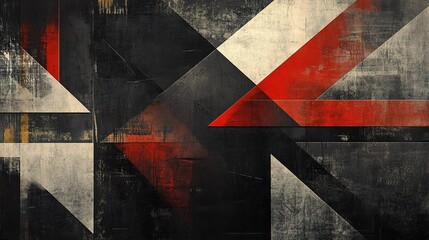 Poster - Abstract Dark Geometric Background with Graphic Elements