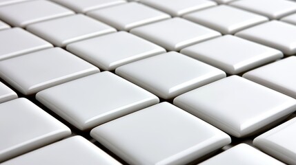Poster - Interior design inspiration white ceramic tiles modern home photo clean space close-up minimalism