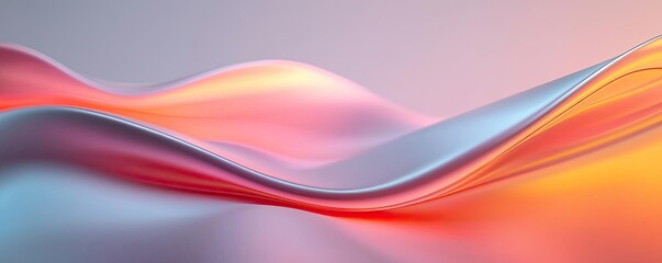 Poster - Soft abstract background idea. Abstract colorful waves blend seamlessly, creating a vibrant and dynamic background.