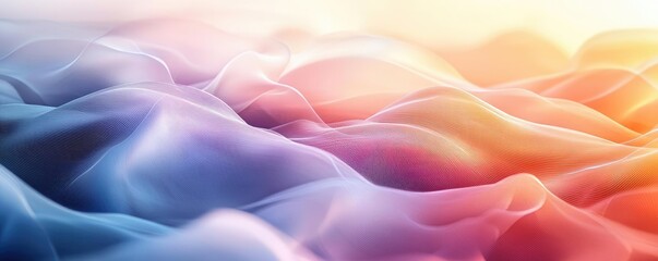 Poster - Soft abstract background idea. Colorful abstract waves create a serene and dynamic background for creative projects.