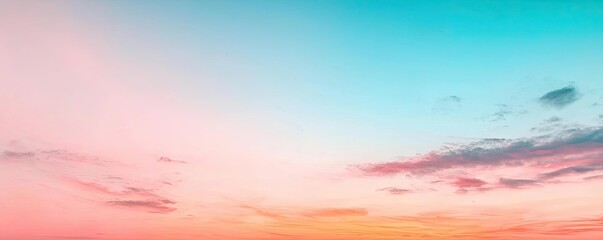 Poster - Minimal skies concept. A stunning sunset with vibrant pink and blue hues illuminating the sky.