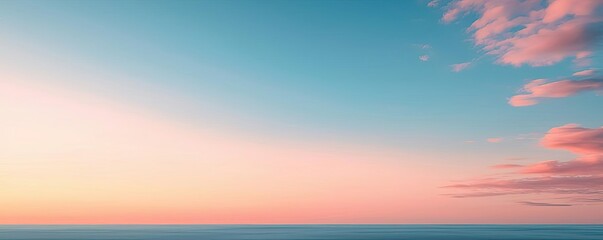 Poster - Minimal skies concept. A serene landscape showcasing a breathtaking sunset over calm waters.