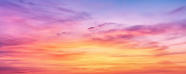 Poster - Minimal skies idea. A stunning gradient sunset sky filled with vibrant hues of purple and orange.