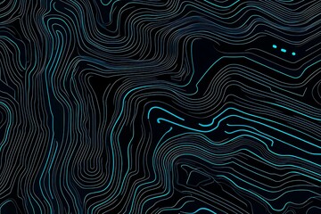 abstract close-up of a glowing blue digital circuit board, showcasing intricate connections and tech