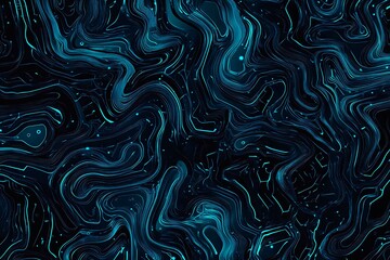 abstract close-up of a glowing blue digital circuit board, showcasing intricate connections and tech
