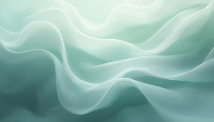 Poster - A Beautiful Display of Soft, Ethereal Waves: Captivating Fluidity in Light and Color