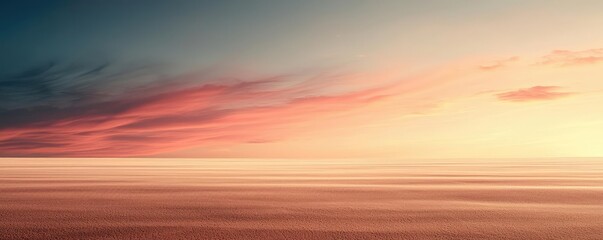 Poster - Minimal skies idea. A serene twilight scene capturing vibrant colors of the sky over calm waters.