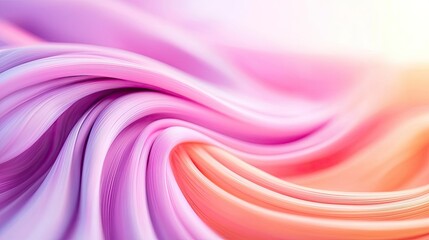 Poster - Minimal skies idea. Vibrant wave of colorful fabric in soft pastel shades creating a dreamy atmosphere.