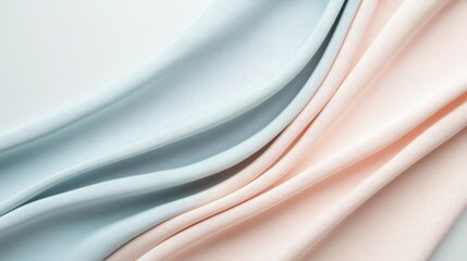 Poster - Minimal skies concept. Elegant fabric textures in soft pastel colors, perfect for fashion and design aesthetics.