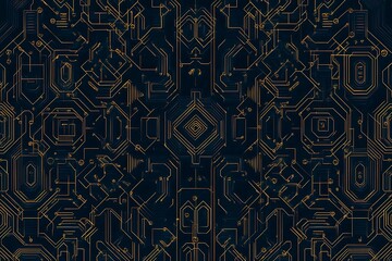 abstract close-up of a glowing blue digital circuit board, showcasing intricate connections and tech