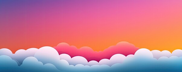 Poster - Minimal skies idea. Colorful clouds at sunrise create a serene and vibrant atmosphere.
