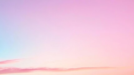 Poster - Minimal skies concept. A serene gradient sky features soft hues of pink and blue, perfect for calming visuals.