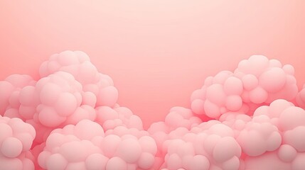 Aufkleber - Minimal skies concept. Soft pink clouds blending into a gentle gradient background for dreamy visuals.