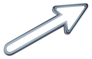 Aufkleber - glowing white curved arrow with soft edges, isolated on transparent background, symbolizing direction, progress, or navigation
