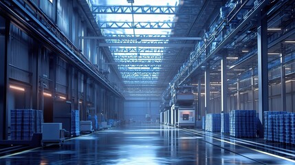 Poster - Large Scale Automated Warehouse with Robotic Systems Technology
