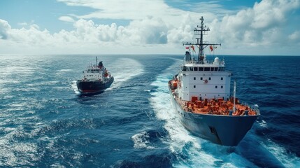 Majestic Ocean Vessels Navigating the Deep Blue