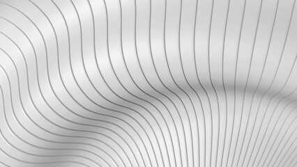 Fototapete - White striped pattern background, 3d lines design, abstract minimal white gray background for business presentation.