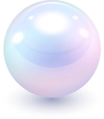 Poster - Pearl, 3d orb icon.