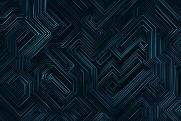 abstract close-up of a glowing blue digital circuit board, showcasing intricate connections and tech