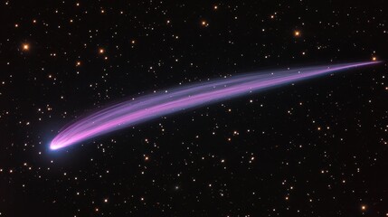 Wall Mural - a comet is streaking through the night sky