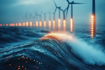 Poster - Modern Technology of Wave Power Utilization with Innovative Wind Turbines in Marine Environment at Dusk