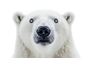 polar bear with close-up of detailed white fur, arctic wildlife photography, majestic and powerful a