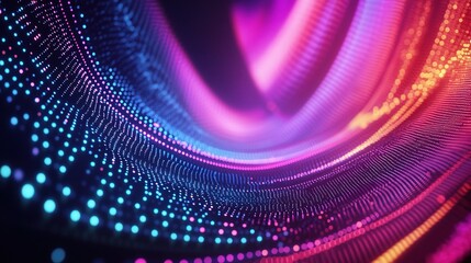 Poster - Abstract Digital Connectivity Representation with Vibrant Colors