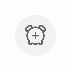 Poster - Plus clock time add icon vector sign
