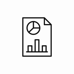 Poster - Statistics report chart document icon vector sign