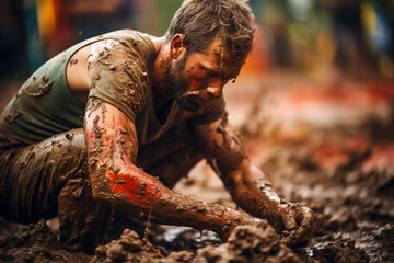 tactile and sensory qualities of mud, with its messy yet enjoyable nature, embody playful and elemen