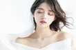 © Purple Wings - Portrait of Japanese Woman for Beauty and Skincare Advertisement, Ultra High Resolution Studio Photography