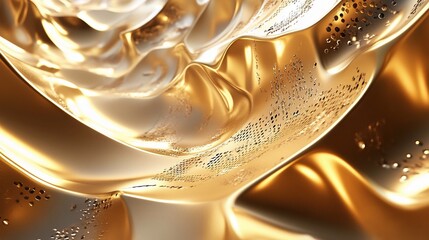 Poster - Abstract Metal Wave Illustration for Modern Design Backgrounds