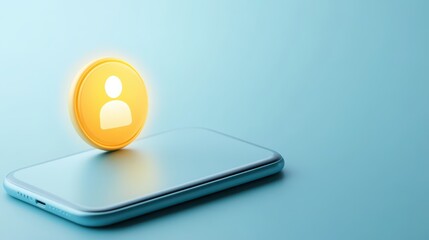 Poster - illuminating innovation, smartphone glowing with connectivity and modern technology