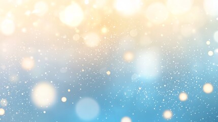 Poster - A dreamy blend of soft blue and golden bokeh lights creating a magical atmosphere.