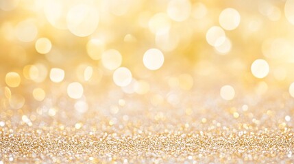 Poster - A shimmering gold bokeh background, creating a warm and festive ambiance.