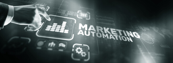 Wall Mural - Marketing automation concept. Business Technology Internet and network