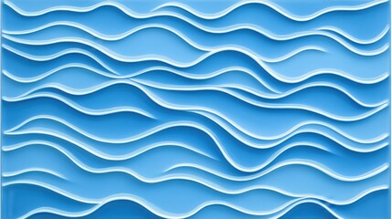Poster - Blue Wavy Patterns on Textured Surface for Background or Design
