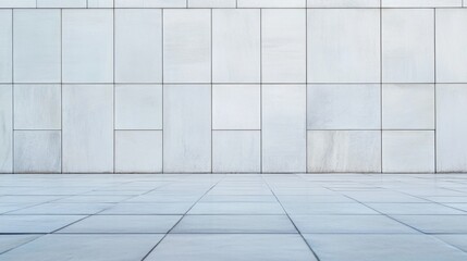 Poster - Modern Minimalist Textured Wall with Square Tile Patterns