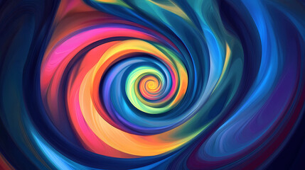 Wall Mural - Vibrant Cosmic Nebula Swirls on a Dark Blue Backdrop