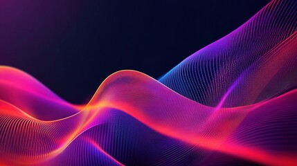 Poster - Abstract Futuristic Design with Glowing Lines in Vibrant Colors