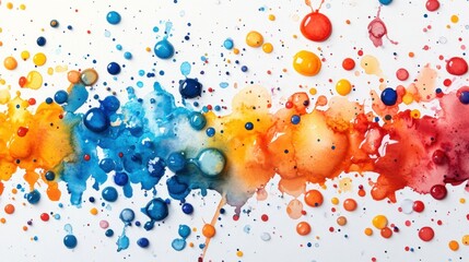 Poster - A vibrant splash of colors blending in an artistic abstract design.