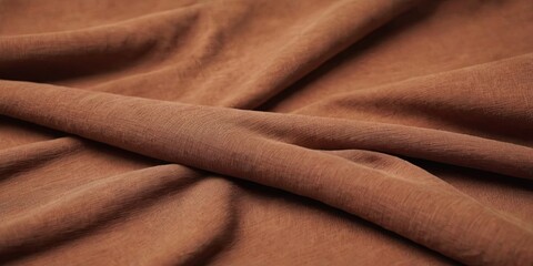 Poster - A brown fabric with a wrinkled texture