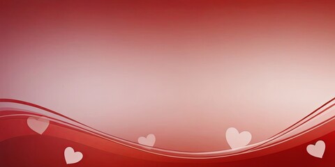Poster - A red background with a wave of hearts on it