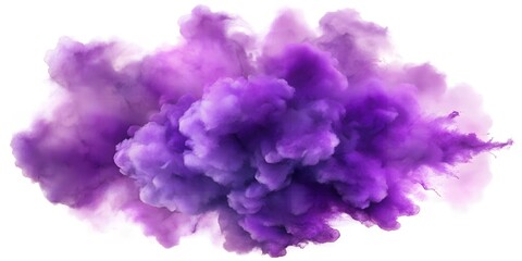 Poster - Purple explosion smoke isolated on transparent background