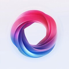 Wall Mural - Abstract Circular Design with Pink and Blue Hues