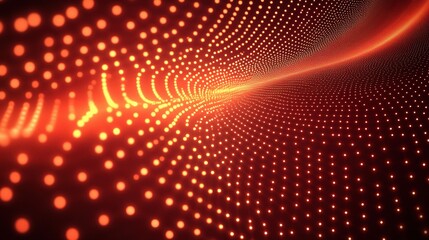 Poster - Abstract Geometric Background with Glowing Lines and Dots